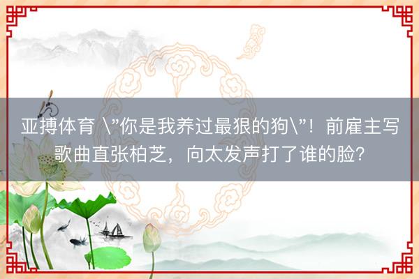 亚搏体育 