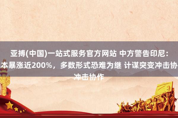 亚搏(中国)一站式服务官方网站 中方警告印尼：成本暴涨近200%，多数形式恐难为继 计谋突变冲击协作